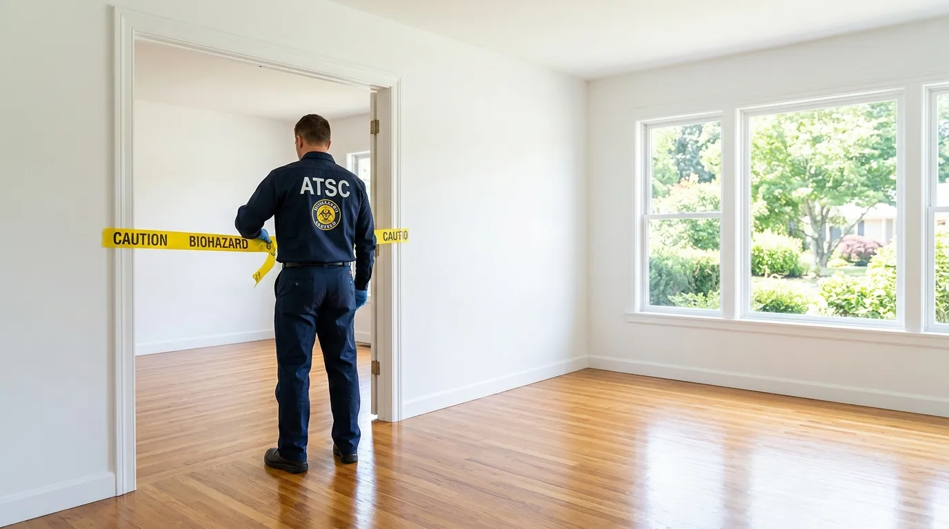 Certified biohazard cleanup crew performing Trauma Scene Cleanup in Palm Springs